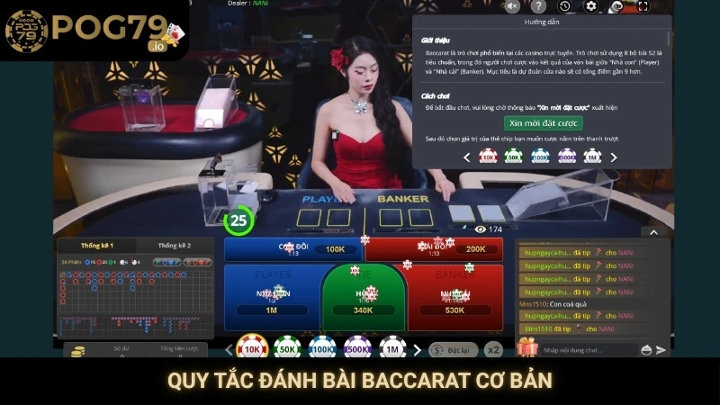 Quy tắc đánh bài baccarat cơ bản