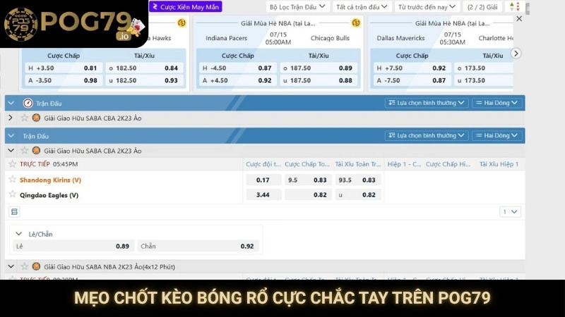 Mẹo chốt kèo bóng rổ cực chắc tay trên Pog79