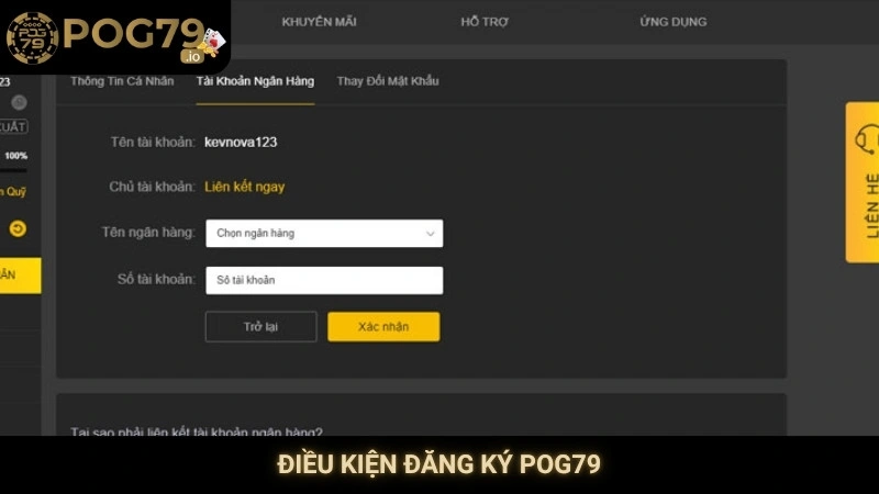 Điều kiện đăng ký Pog79