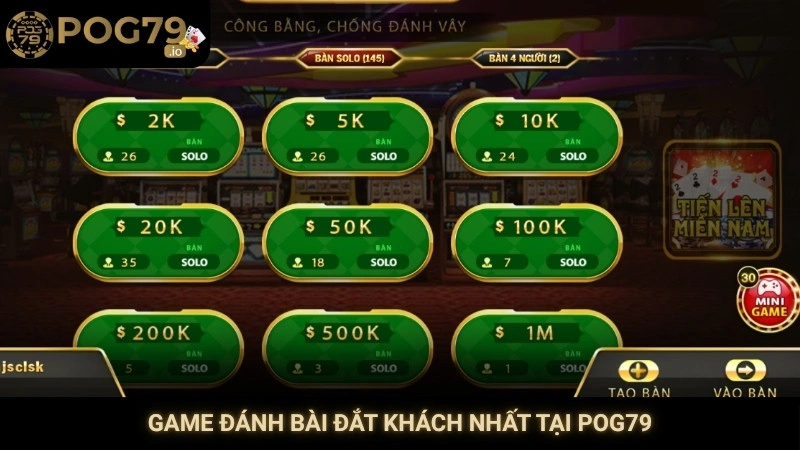 Game đánh bài đắt khách nhất tại Pog79