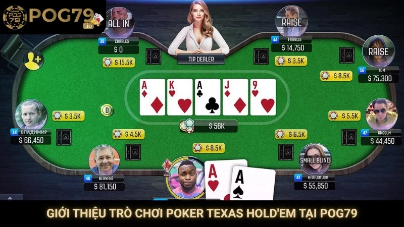 Giới thiệu trò chơi poker Texas Hold'em tại Pog79