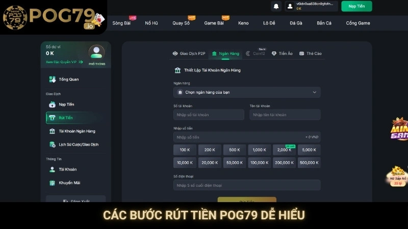 Rút Tiền Pog79 1 Các bước rút tiền Pog79 dễ hiểu